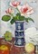 Pink Roses In a Chinese Blue and White Gu-Shaped Vase Poster Print by George Leslie Hunter - Item # VARPDX265039